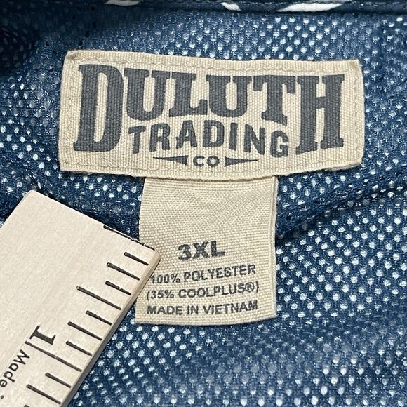 Duluth Trading Shirt Mens 3XL Blue Short Sleeve Vented Fishing Outdoor Top - Picture 4 of 11